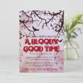 ゴシック ブラッド Bloody クリープィ スケアリー ハロウィンパーティー 招待状 (スタンド正面)