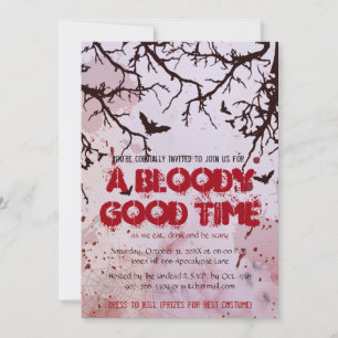ゴシック ブラッド Bloody クリープィ スケアリー ハロウィンパーティー 招待状