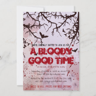 ゴシック ブラッド Bloody クリープィ スケアリー ハロウィンパーティー 招待状