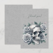 ゴシック ホワイト スカル クラウン オブ ローズ 感謝 (正面/裏面)