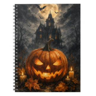 ゴシック・ホーンテッドハウス・ハロウィン・パンプキンノート ノートブック