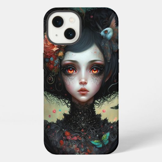 ゴシック・メルヘンな可愛い女の子 ゴシック iPhoneケース (裏面)