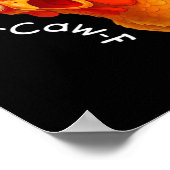ゴシック・ユーモア おもしろ F-Caw-F カラスのデザイン ポスター (角)