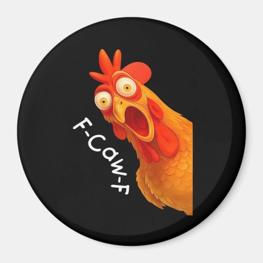 ゴシック・ユーモア 面白いF-Caw-Fカラス マグネット (正面)