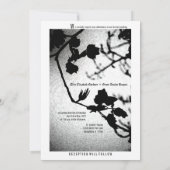 ゴシック・ラブ・バード・シルエット結婚式招待状 招待状 (裏面)