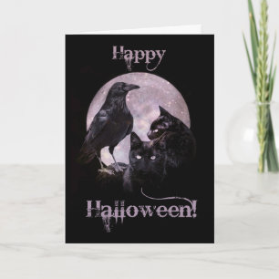 ゴシック ラヴェンと黒猫 ハロウィン カード