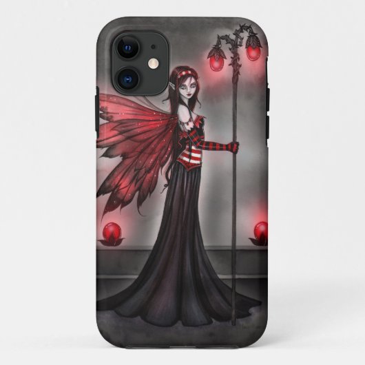 ゴシック ルビー フェアリー ファンタジー アート iPhone カバー (裏面)
