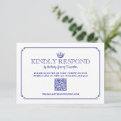 ゴシック ロイヤル クラウン 中世 & ファンタジー QR コード RSVP (スタンド正面)