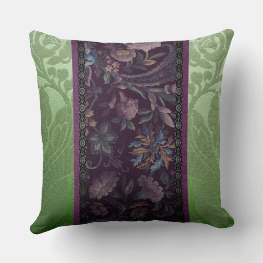 ゴシック・ロマンスビクトリアン:エレガンス・グリーン&パープル クッション (裏面)