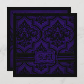 ゴシック·ロマンス·ウェディング·インベイト·スクエア 招待状 (正面/裏面)