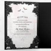 ゴシック・ロマンス・ブラック&ホワイト「一緒に」 三つ折り招待状 (内部最初)