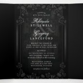 ゴシック・ロマンス・ブラック&ホワイト「一緒に」 三つ折り招待状 (内部中)