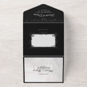 ゴシック・ロ結婚マンス – 「一緒に」の表現 オールインワン招待状 (外側)