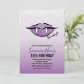 ゴシック ヴァンパイア リップ ハロウィン 誕生日 招待状 (スタンド正面)