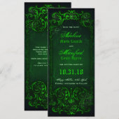 ゴシック ヴィクトリアン グールish グリーン Save the Date セーブザデート (正面/裏面)