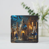 ゴシック ヴィクトリアン スチームパンク 科学者のラボ 不気味 招待状 (スタンド正面)