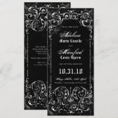 ゴシック ヴィクトリアン 怖い ブラック セーブ・ザ・デート (正面/裏面)