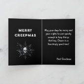 ゴシック ヴィンテージ クリープマス 怖い雪だるま カード (内部)