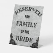 ゴシック、ヴィンテージ、ハロウィン結婚の予約 台座サイン (正面)