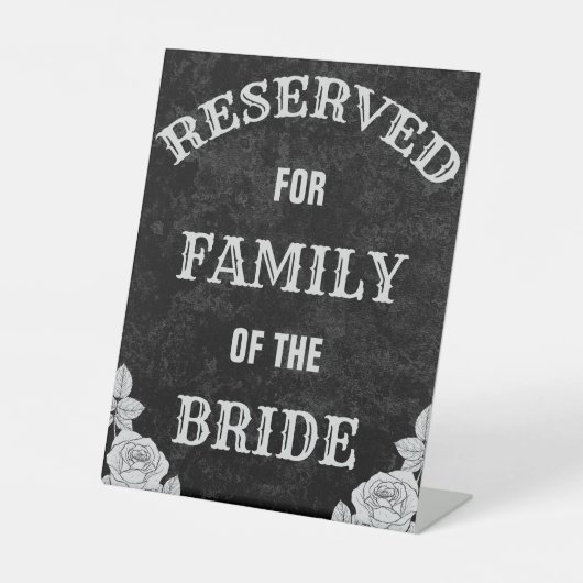 ゴシック、ヴィンテージ、ハロウィン結婚の予約 台座サイン (正面)