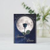 ゴシック,ヴィンテージ,ブラックバラ,ダークロマンス,夜 ポストカード (スタンド正面)