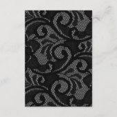 ゴシック ヴィンテージ ブラック ブラッシュ ウェディング ディテールズ エンクロージャーカード (裏面)