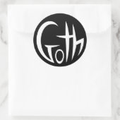 ゴシック(尖ったレタリング) ラウンドシール (バッグ)