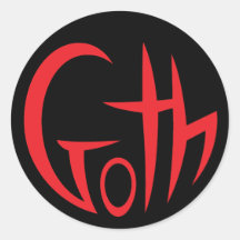 ゴシック(尖ったレタリング) (赤)