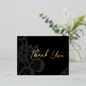 ゴシック(昆虫)オオカバマダラ、モナーク箔サンキューカード 箔シーズンポストカード (立ち正面)