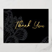 ゴシック(昆虫)オオカバマダラ、モナーク箔サンキューカード 箔シーズンポストカード (正面)