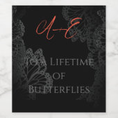 ゴシック（昆虫）オオカバマダラ、モナーク蝶の生涯ワインラベル ワインラベル (シングルラベル)