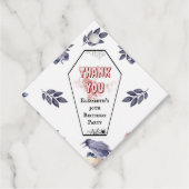 ゴシック 水彩 棺 スカル ラベンダー ローズ 誕生日 フェイバータグ (正面)