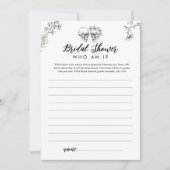 ゴシック 私は誰? ウェディングシャワーゲームカード 招待状 (正面)