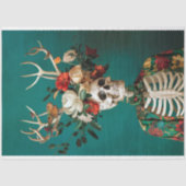 ゴシック〔雄ジカの〕枝角ユニークスケルトンスカルの分離 薄葉紙 (正面)