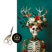 ゴシック〔雄ジカの〕枝角ユニークスケルトンスカルの分離 薄葉紙