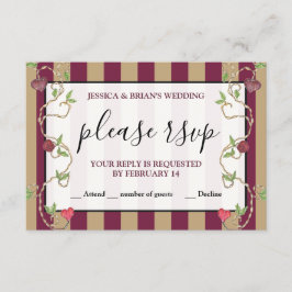 ゴシック RSVP 封筒カード エンクロージャーカード