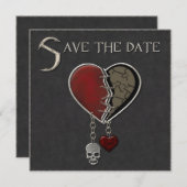 ゴシック Save the Date 発表 - 招待状 (正面/裏面)