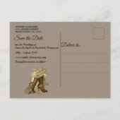 ゴシック – Steampunk Leather Frame日付を保存 案内ポストカード (裏面)