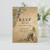 ゴシック – Steampunk RSVP on金ゴールドレザー (スタンド正面)