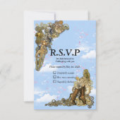 ゴシック – Steampunk RSVP on金ゴールドレザー (正面)