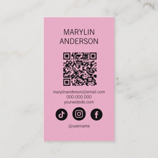 ゴシック「Work Your 魔法」美しいとメイクアップ 名刺 (裏面)