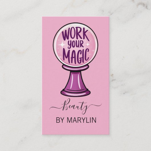 ゴシック「Work Your 魔法」美しいとメイクアップ 名刺 (正面)
