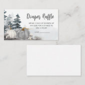 ゴシックA Little Boo赤ちゃんシャワーおむつラッフル エンクロージャーカード (正面/裏面)