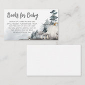 ゴシックA Little Boo Baby Shower Books forベビー エンクロージャーカード (正面/裏面)