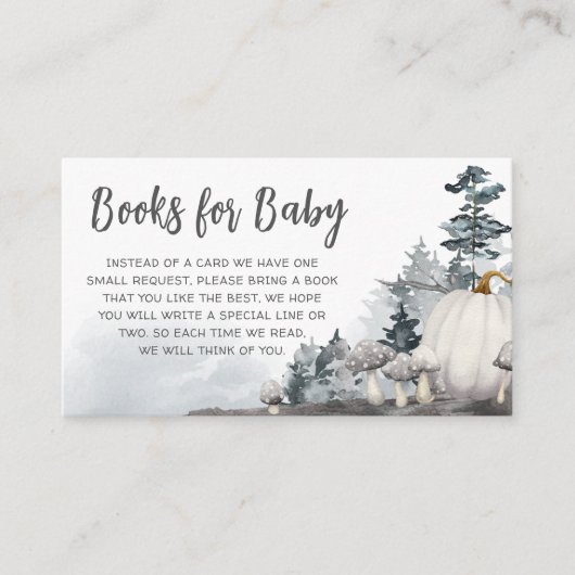 ゴシックA Little Boo Baby Shower Books forベビー エンクロージャーカード (正面)