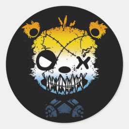 ゴシックAroAceプライド旗色クマ ラウンドシール