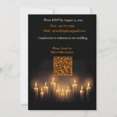 ゴシックCandlelit's結婚：エレガンスを受け入れる 招待状 (裏面)