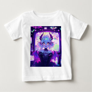 ゴシックCyberpunk Demonファンタジーアニメガール ベビーTシャツ