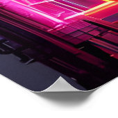 ゴシックCyberpunk Neonoir抽象芸術構造 ポスター (角)