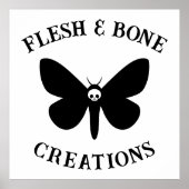 ゴシックDeath Moth Logo Generator Small Business ポスター (正面)